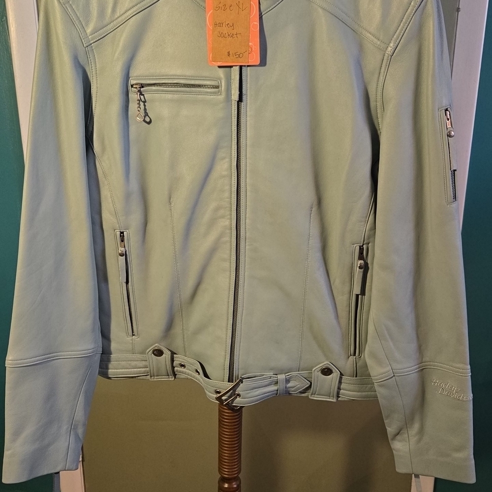 Harley-Davidson Light Gray Leather Jacket